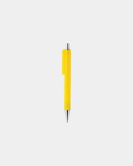 Promotional recycled ABS pen with rubber finish - Yellow