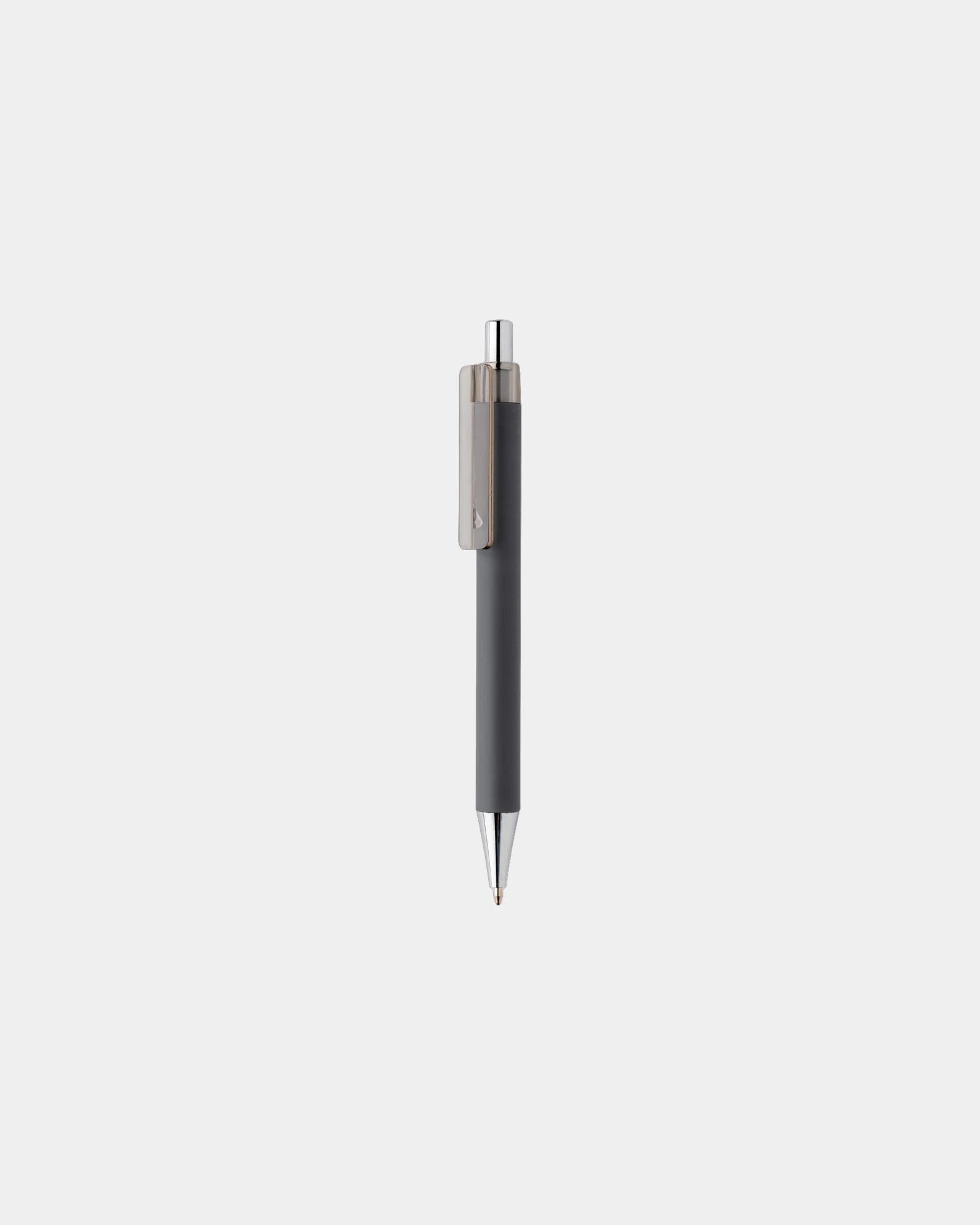 Promotional recycled ABS pen with rubber finish - Grey