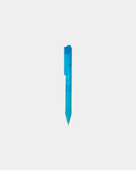 Promotional plastic pen with silicone grip - Light Blue