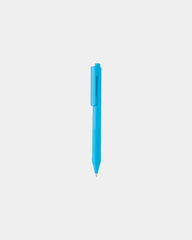 Promotional plastic pen with silicone grip - Light Blue