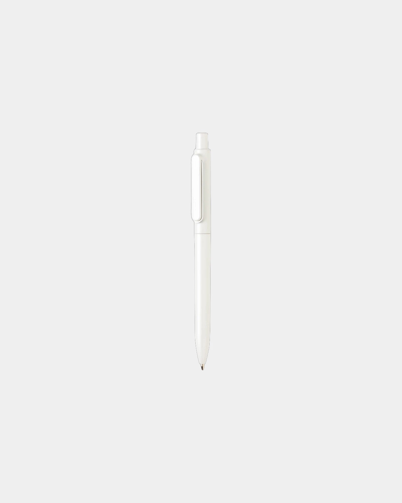 Promotional plastic pen with metal finish - White