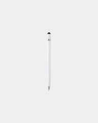 Promotional metal pen with stylus - White