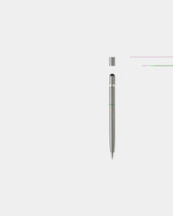 Promotional metal pen with stylus - Silver