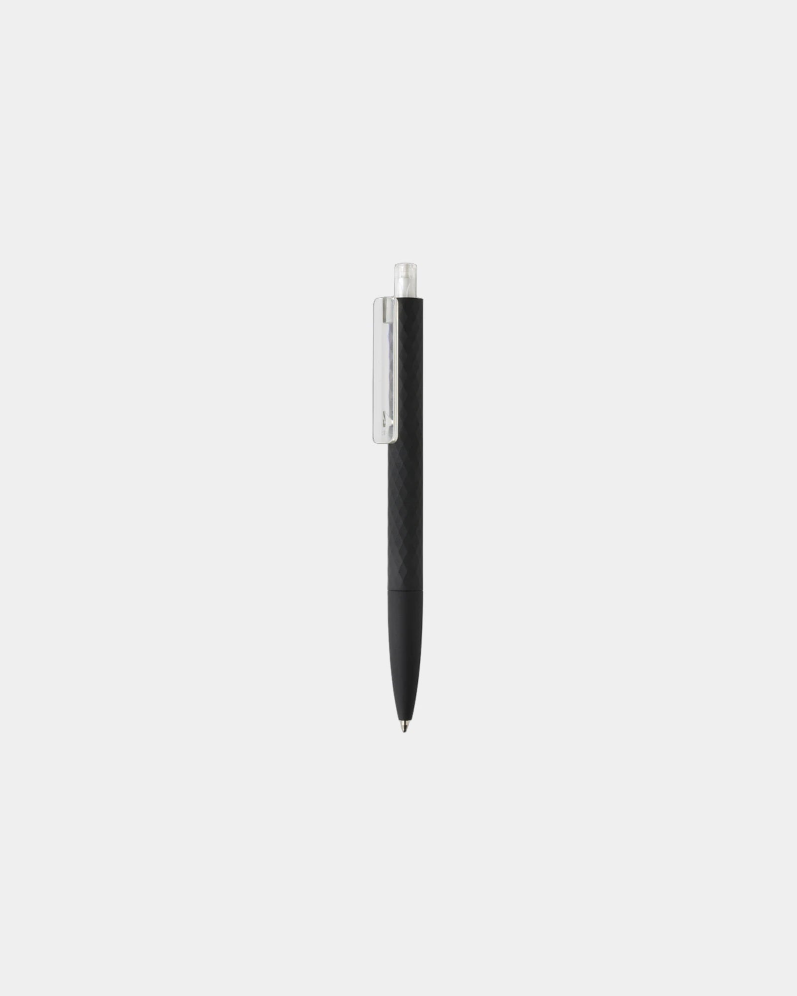 Promotional recycled ABS pen with textured finish - Transparent