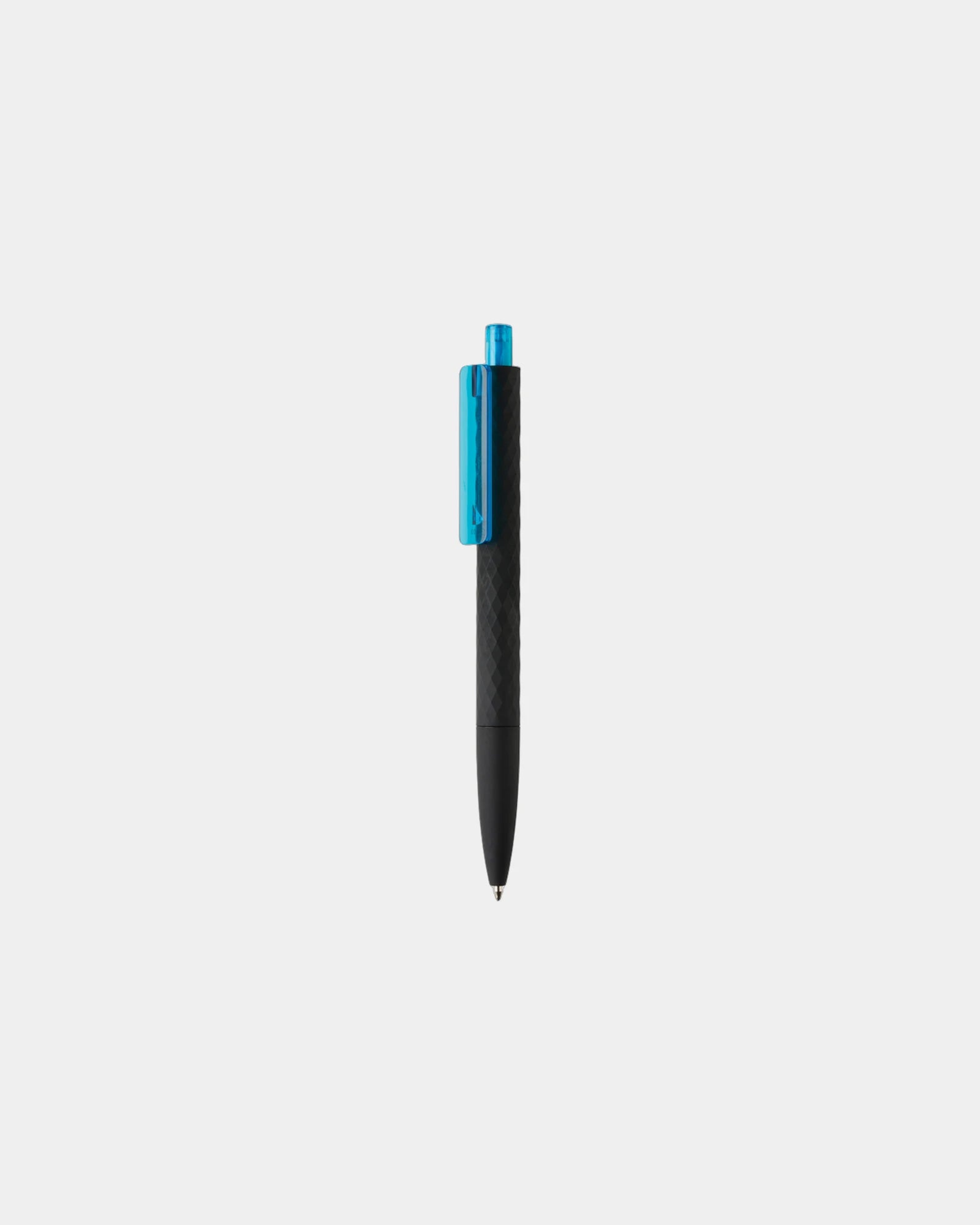Promotional recycled ABS pen with textured finish - Light Blue