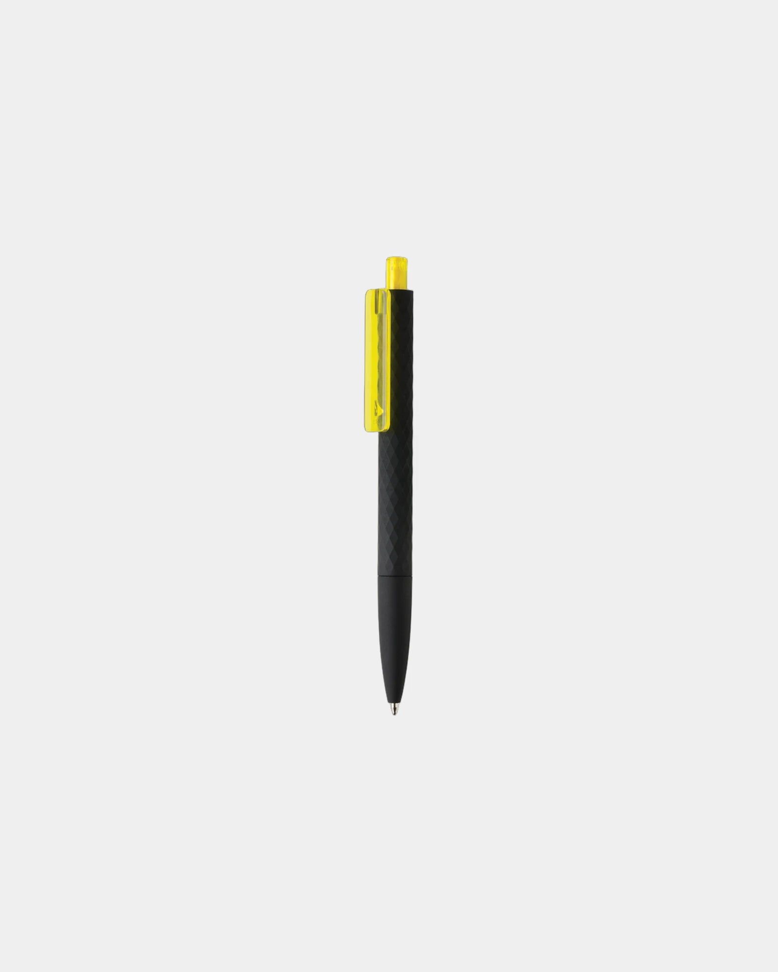 Promotional recycled ABS pen with textured finish - Yellow