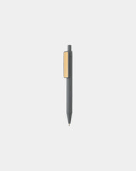 Promotional recycled ABS pen with bamboo clip - Grey