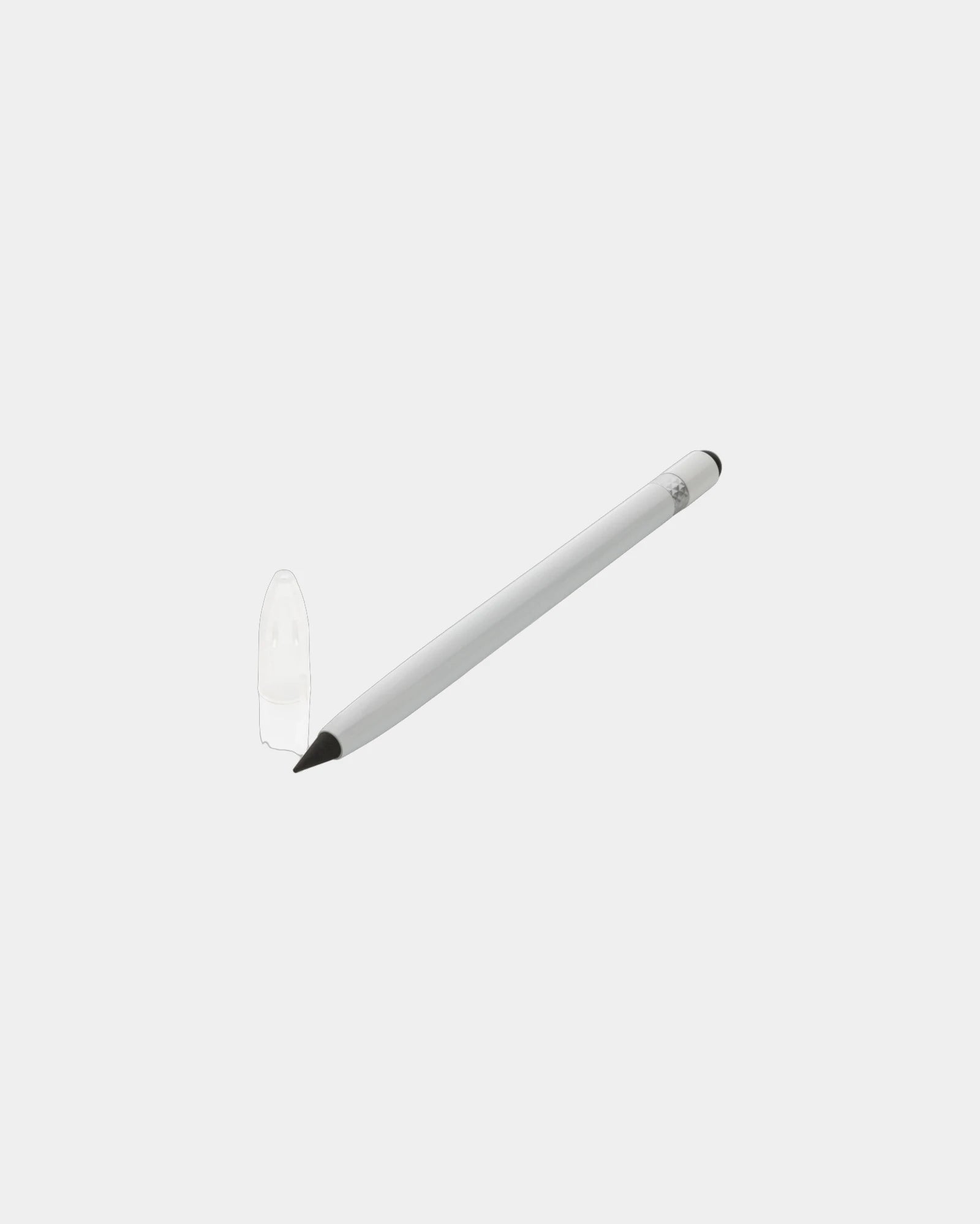 Promotional aluminum pencil with eraser - White