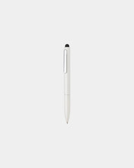 Promotional recycled aluminum pen with stylus Kymi - White