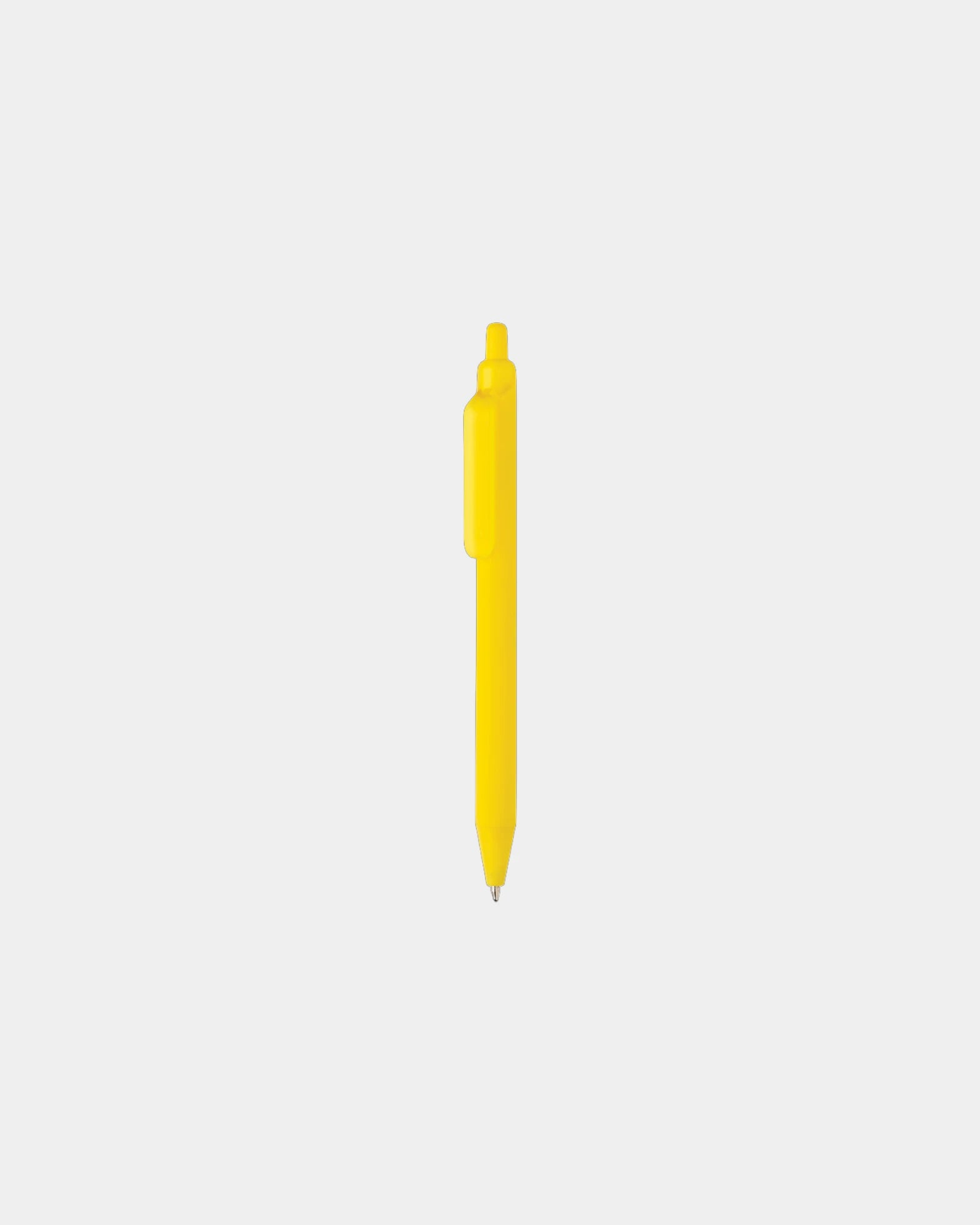 Promotional recycled ABS pen with silicone grip - Yellow