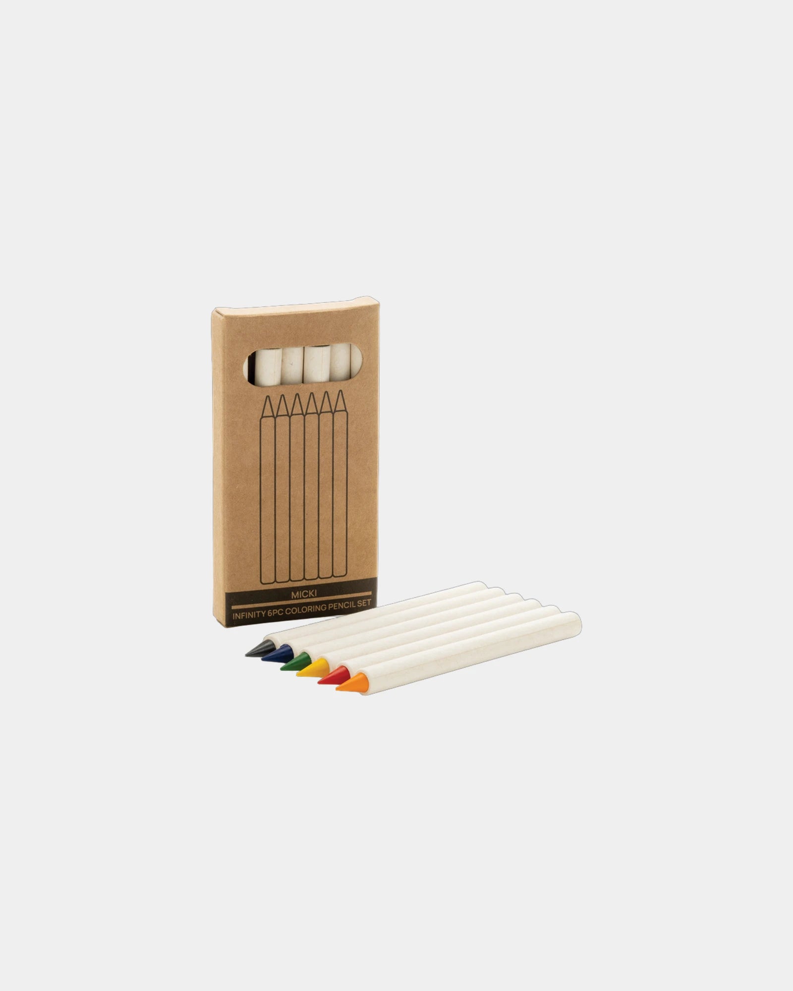 Promotional recycled color pencil set 6 pieces - 3