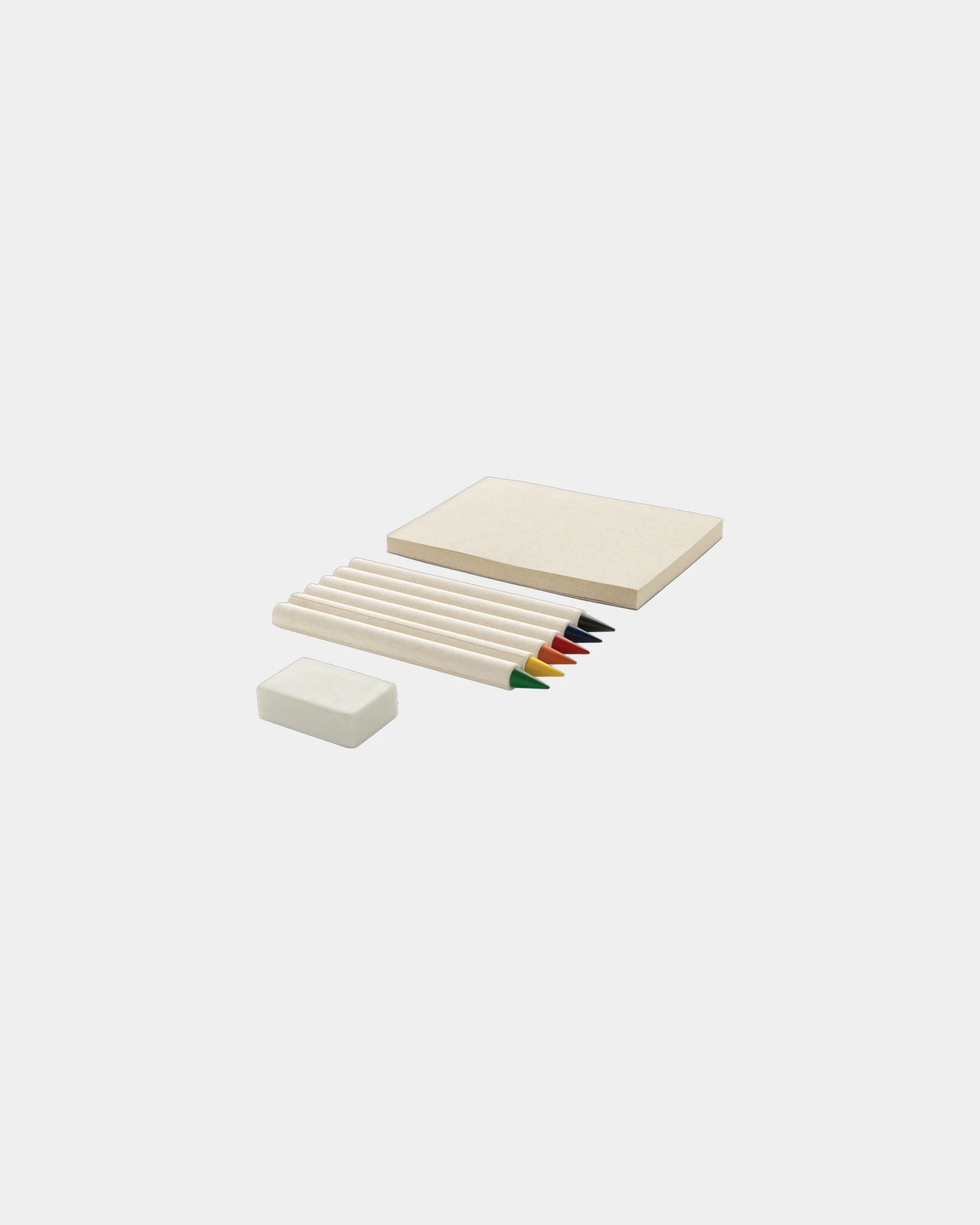 Promotional recycled color pencil set with notebook - White