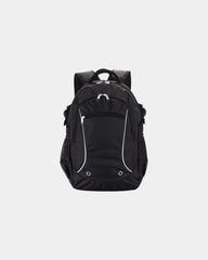 Promotional polyester laptop backpack Denver - Black