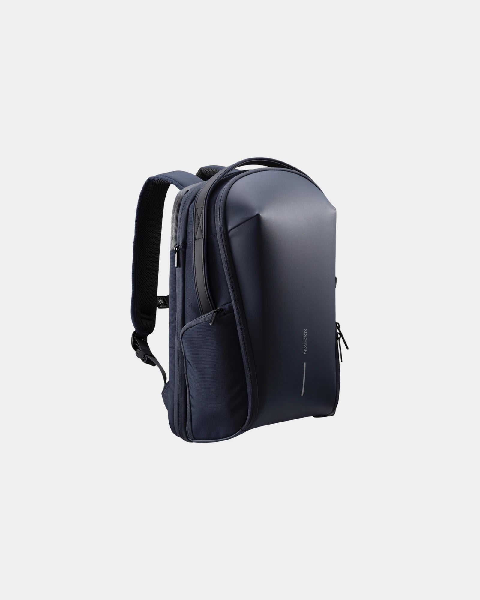 Promotional rPET laptop backpack Bizz - Navy