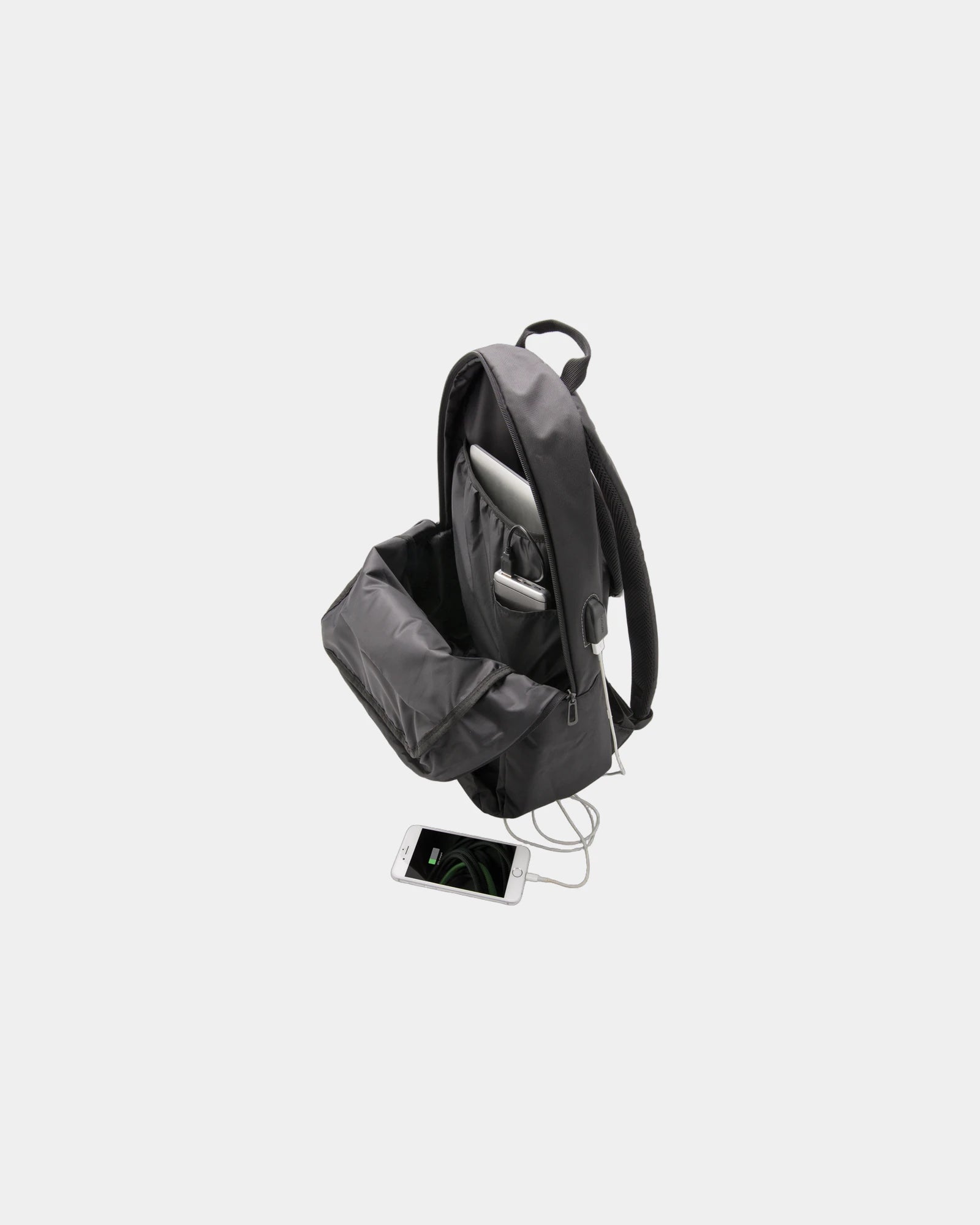 Promotional polyester laptop backpack with USB port - 5