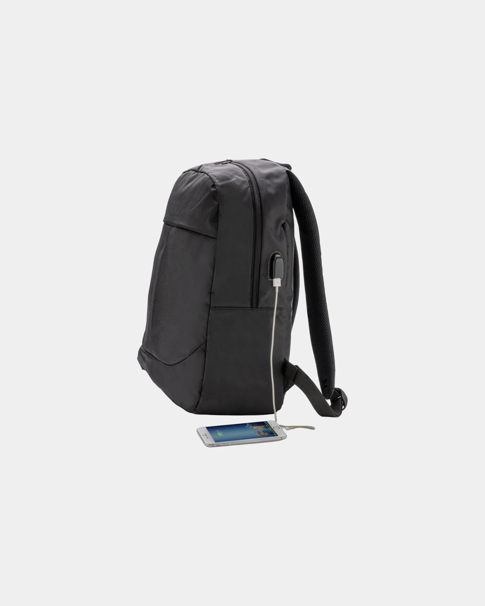 Promotional polyester laptop backpack with USB port - 4
