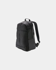 Promotional polyester laptop backpack with USB port - Black