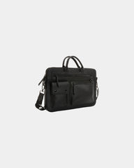 Custom recycled PU 14'' laptop bag - Black