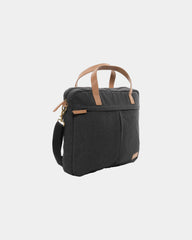 Custom recycled canvas laptop bag 15.6" - Black