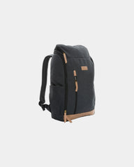 Custom recycled canvas laptop backpack - Black