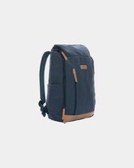 Custom recycled canvas laptop backpack - Blue