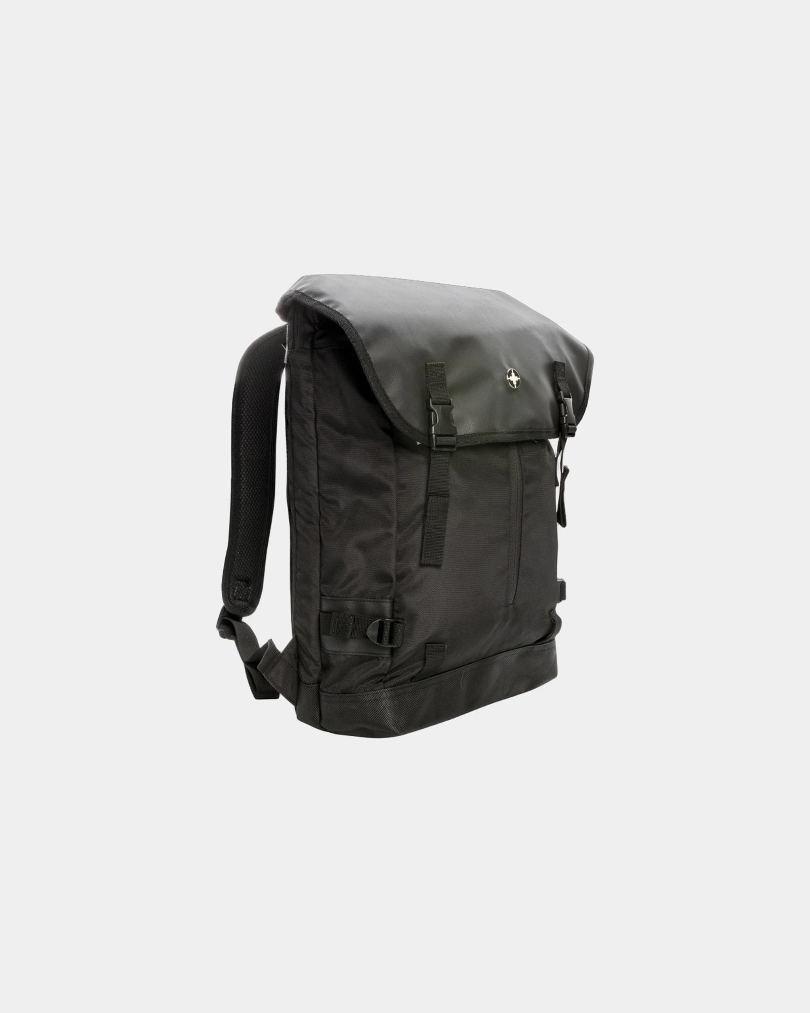 Promotional polyester laptop backpack with USB port - Black