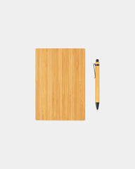 Promotional bamboo notebook set with pen - 3