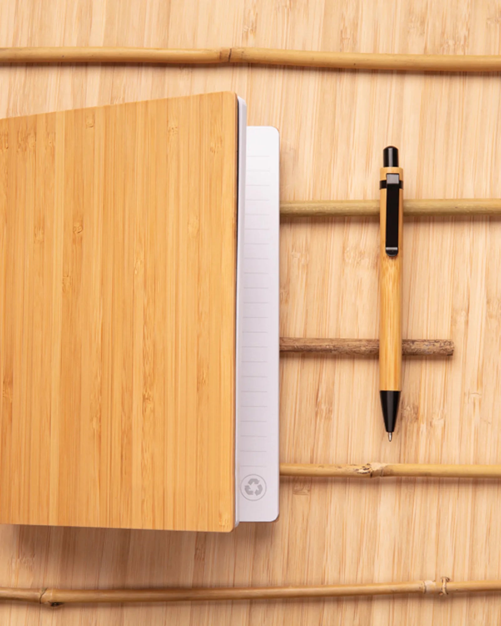 Promotional bamboo notebook set with pen - 6