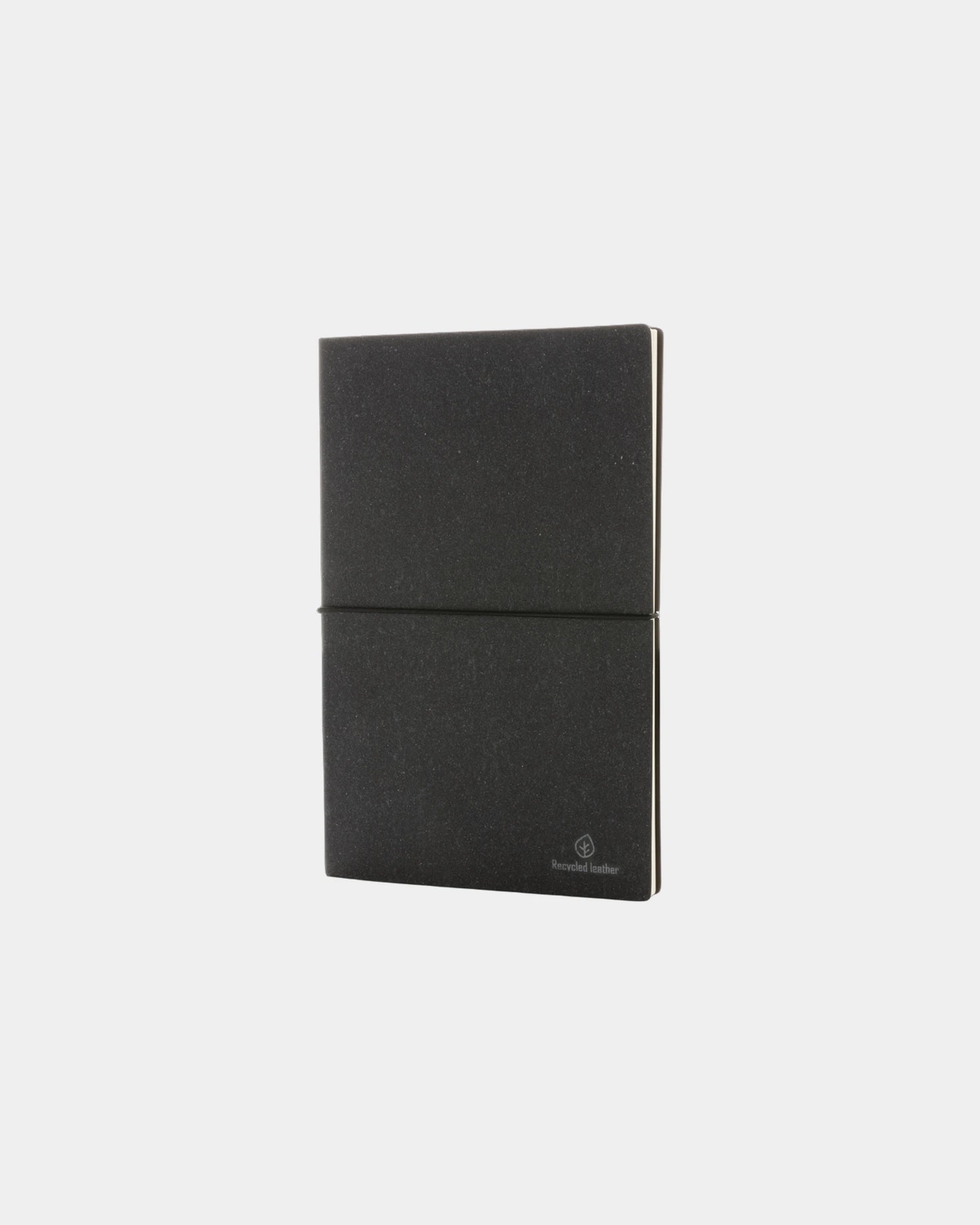 Promotional recycled leather A5 notebook - Grey