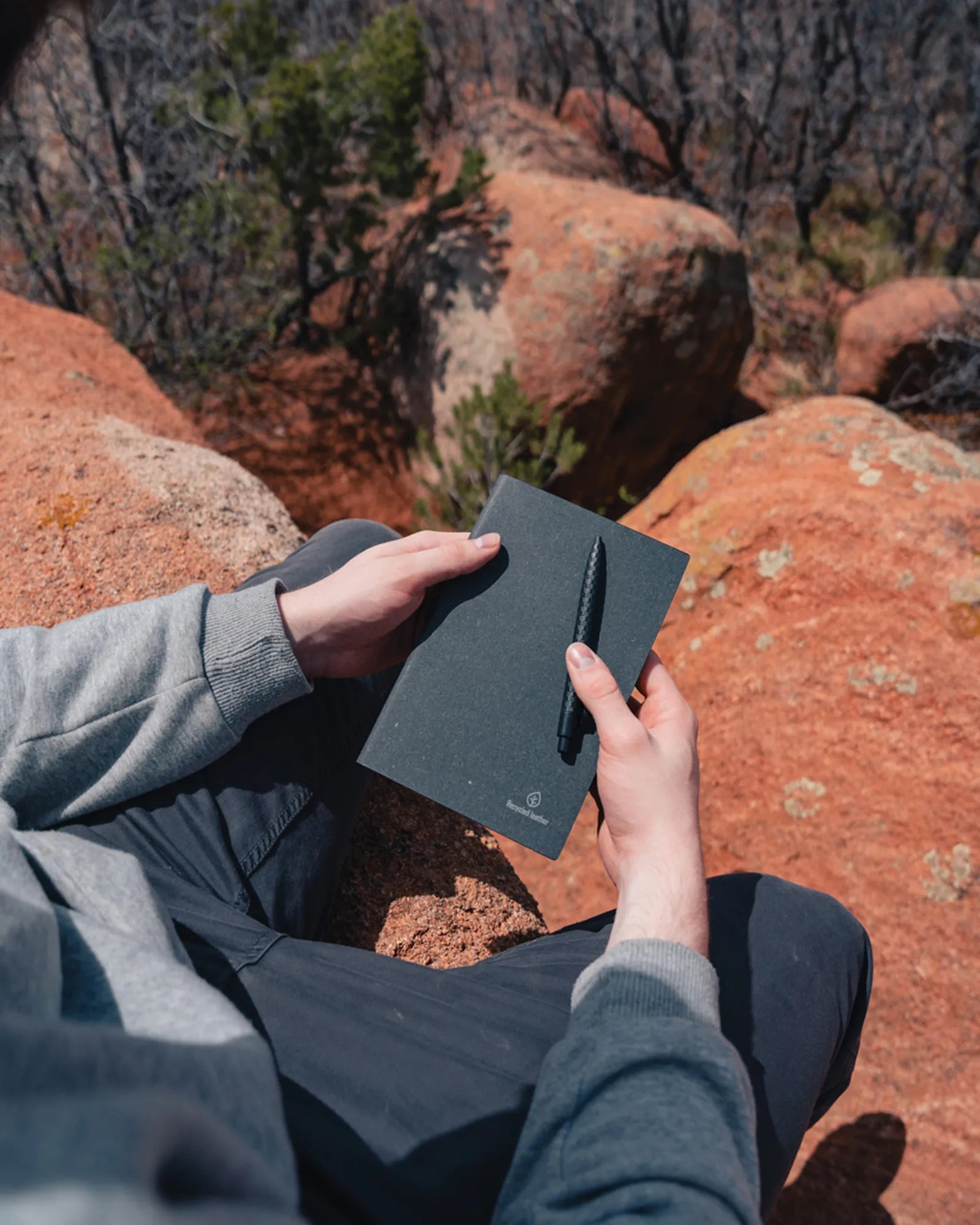 Promotional recycled leather A5 notebook - 15