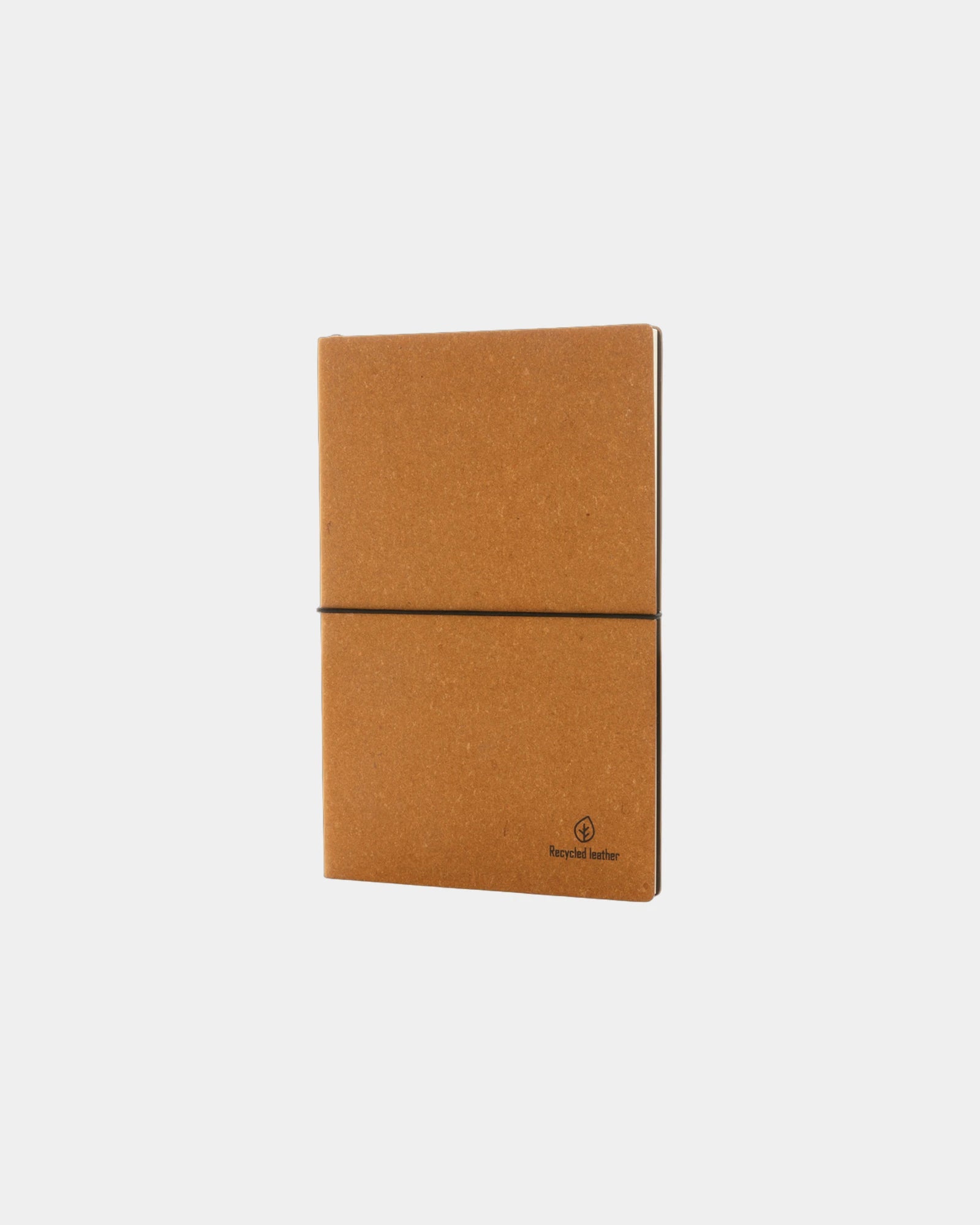 Promotional recycled leather A5 notebook - Brown