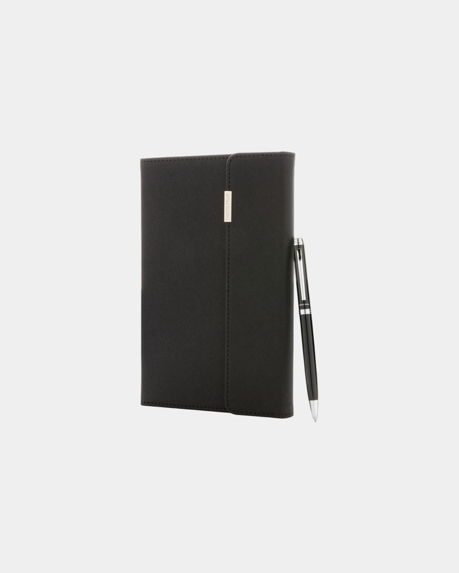 Promotional A5 notebook with zip pocket - Black