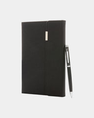 Carnet de notes A5 PU à personnaliser - Noir