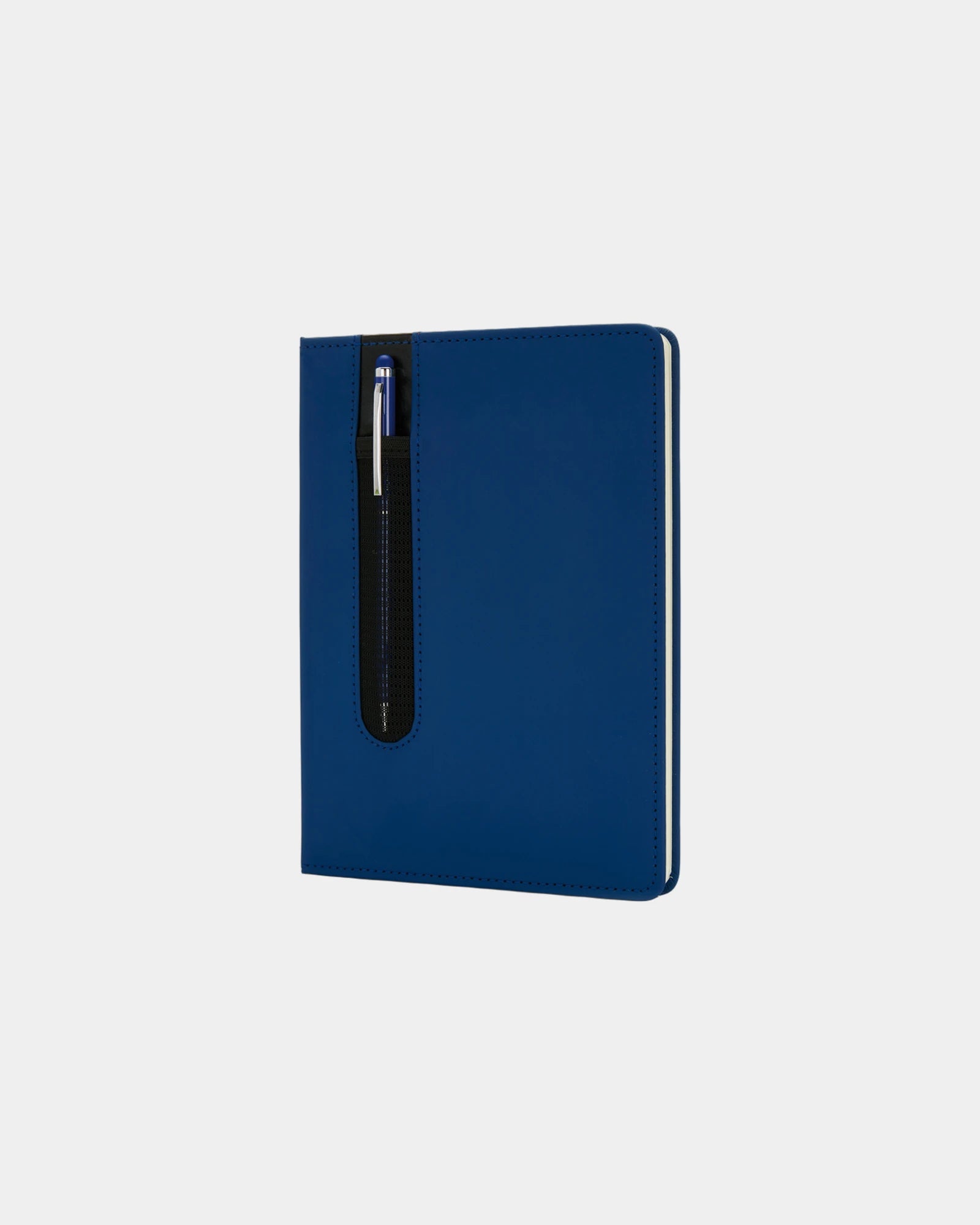 Promotional A5 PU notebook with stylus - Navy