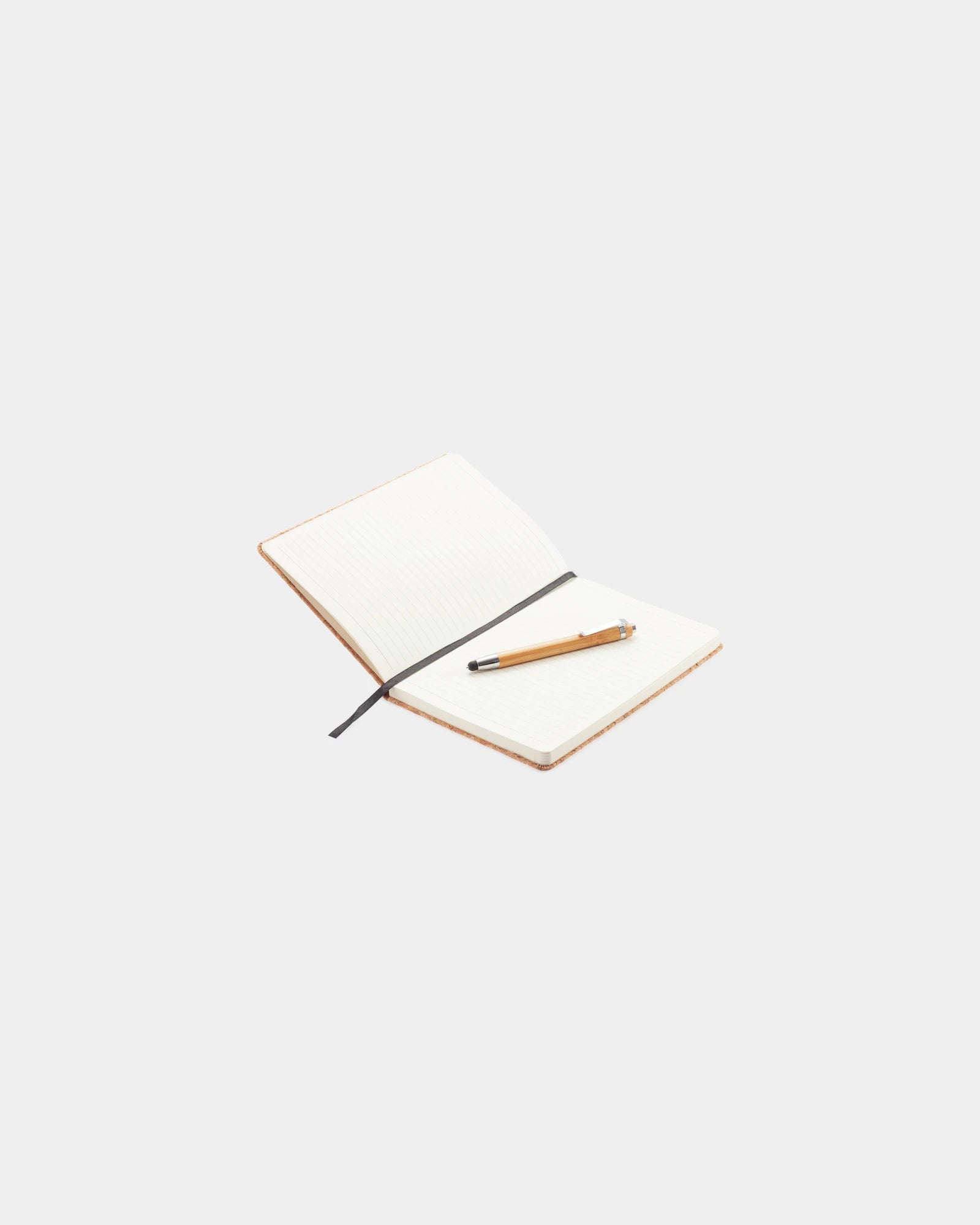 Promotional cork notebook with bamboo pen - 2