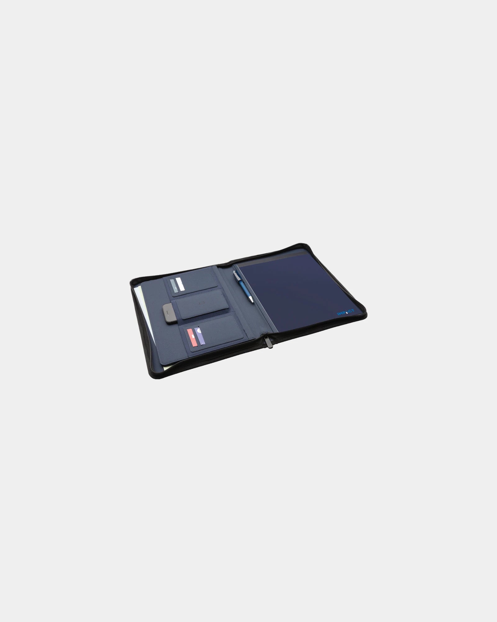 Promotional rPET AWARE™ zippered A4 conference folder