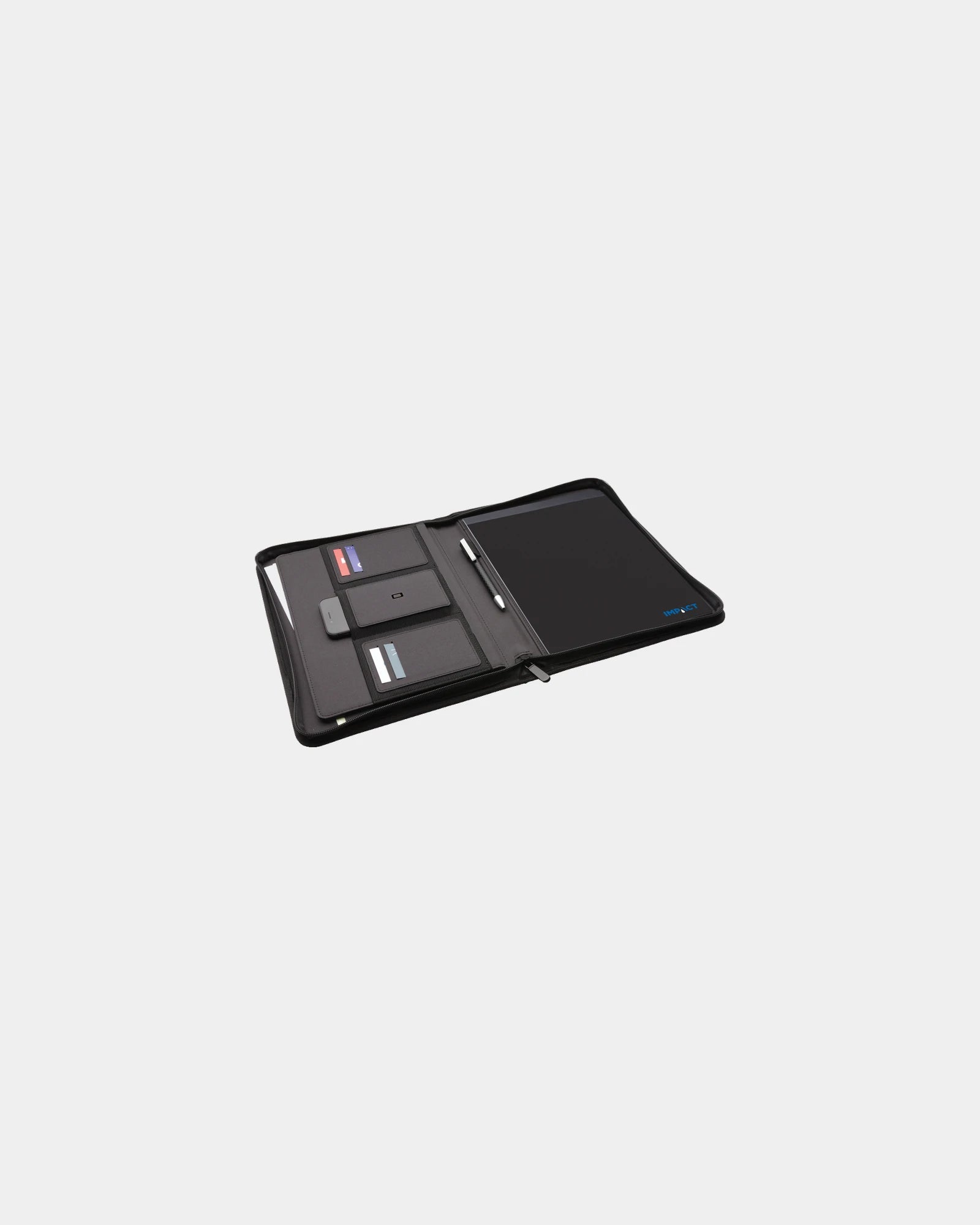 Promotional rPET AWARE™ zippered A4 conference folder