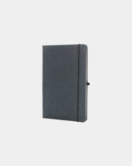 Promotional recycled leather A5 notebook - Grey