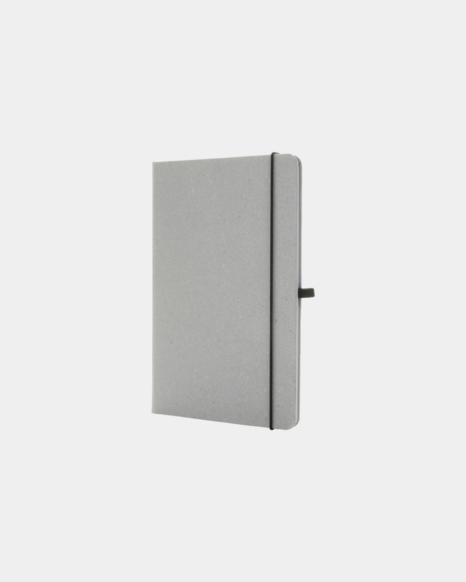 Promotional recycled leather A5 notebook - Light Grey