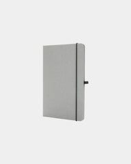 Promotional recycled leather A5 notebook - Light Grey