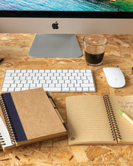 Promotional recycled kraft notebook with pen - 4