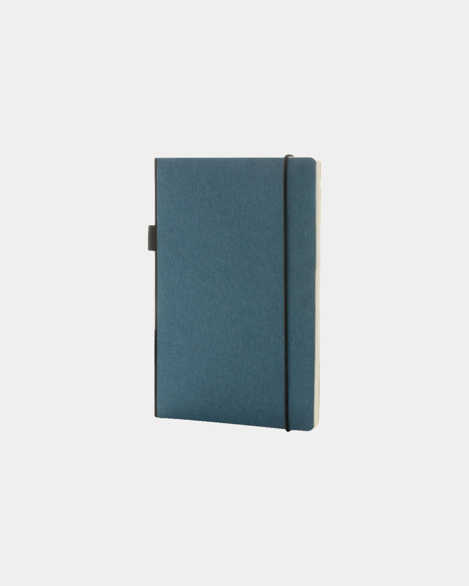 Promotional FSC certified A5 notebook with elastic pen loop - Blue