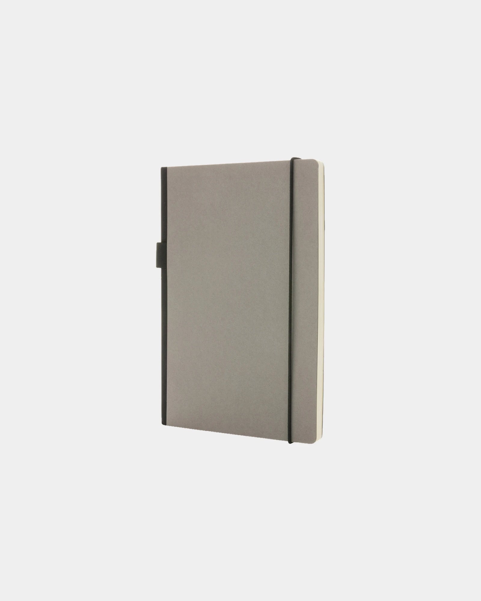 Promotional FSC certified A5 notebook with elastic pen loop - Grey