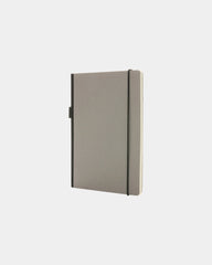 Promotional FSC certified A5 notebook with elastic pen loop - Grey