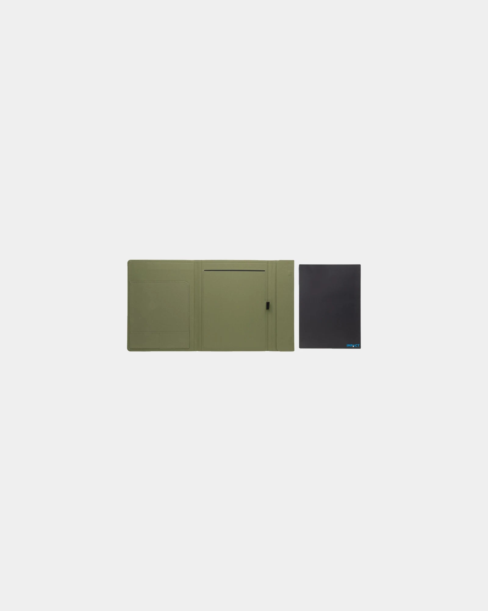 Promotional rPET A4 conference folder with magnetic closure