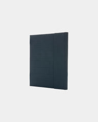 Promotional rPET A4 conference folder with magnetic closure - Navy
