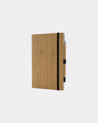 Promotional FSC bamboo notebook set with pencil - Brown