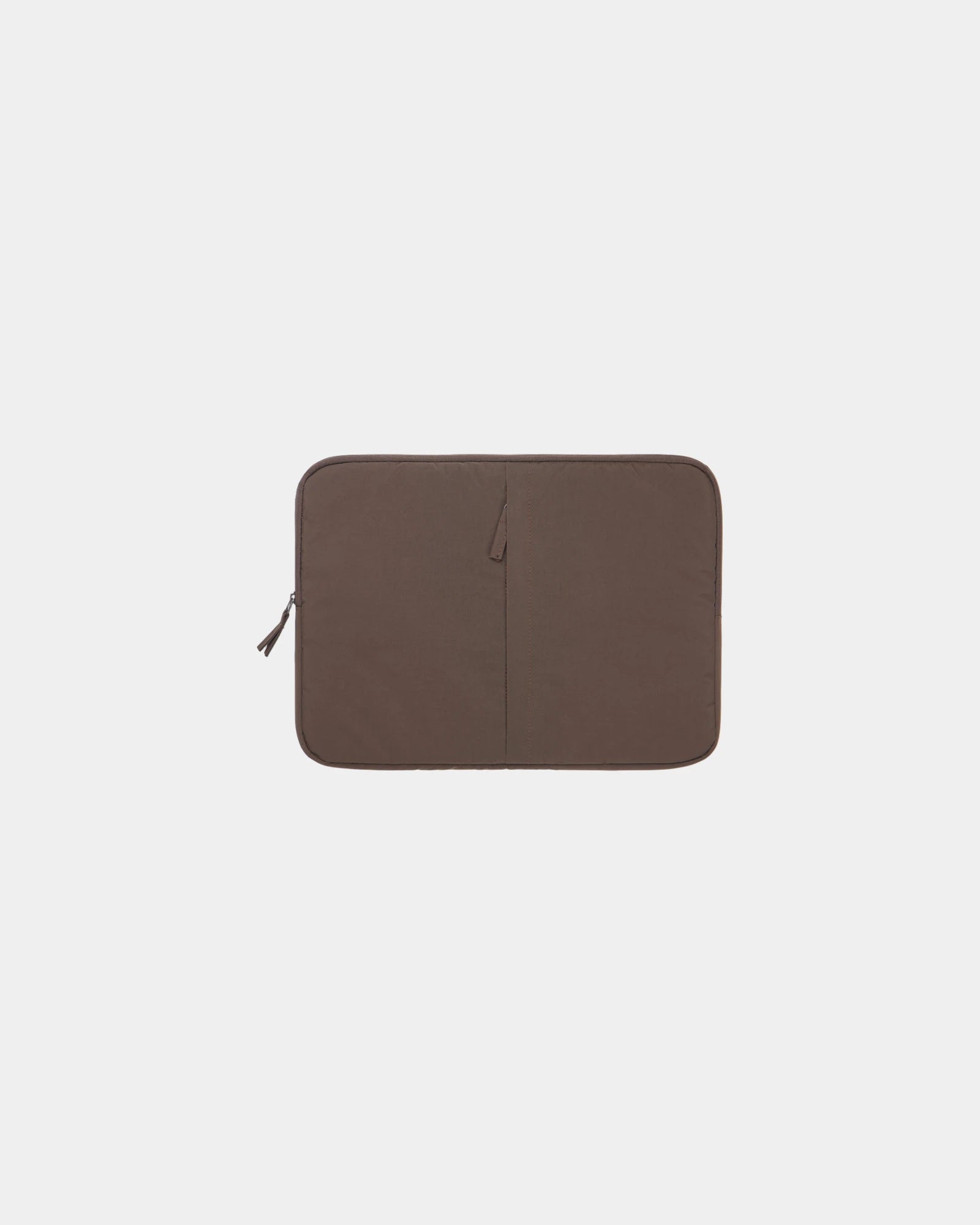 Custom recycled nylon laptop sleeve 15.6" - Brown