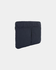 Custom recycled cotton laptop sleeve 15.6" - Navy