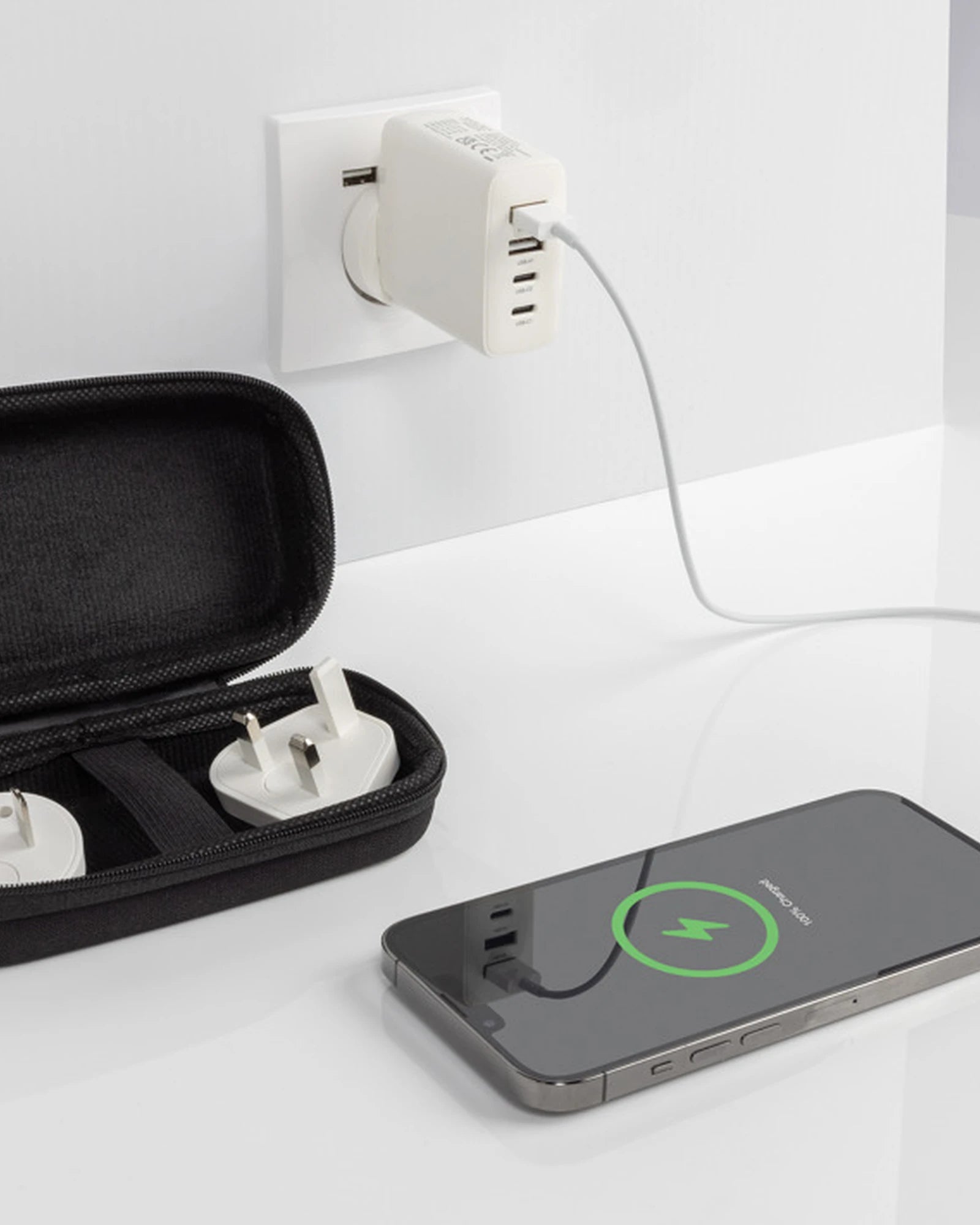 Promotional recycled plastic travel charger - 6